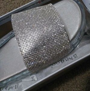 Silver, clear and grey slides/slippers